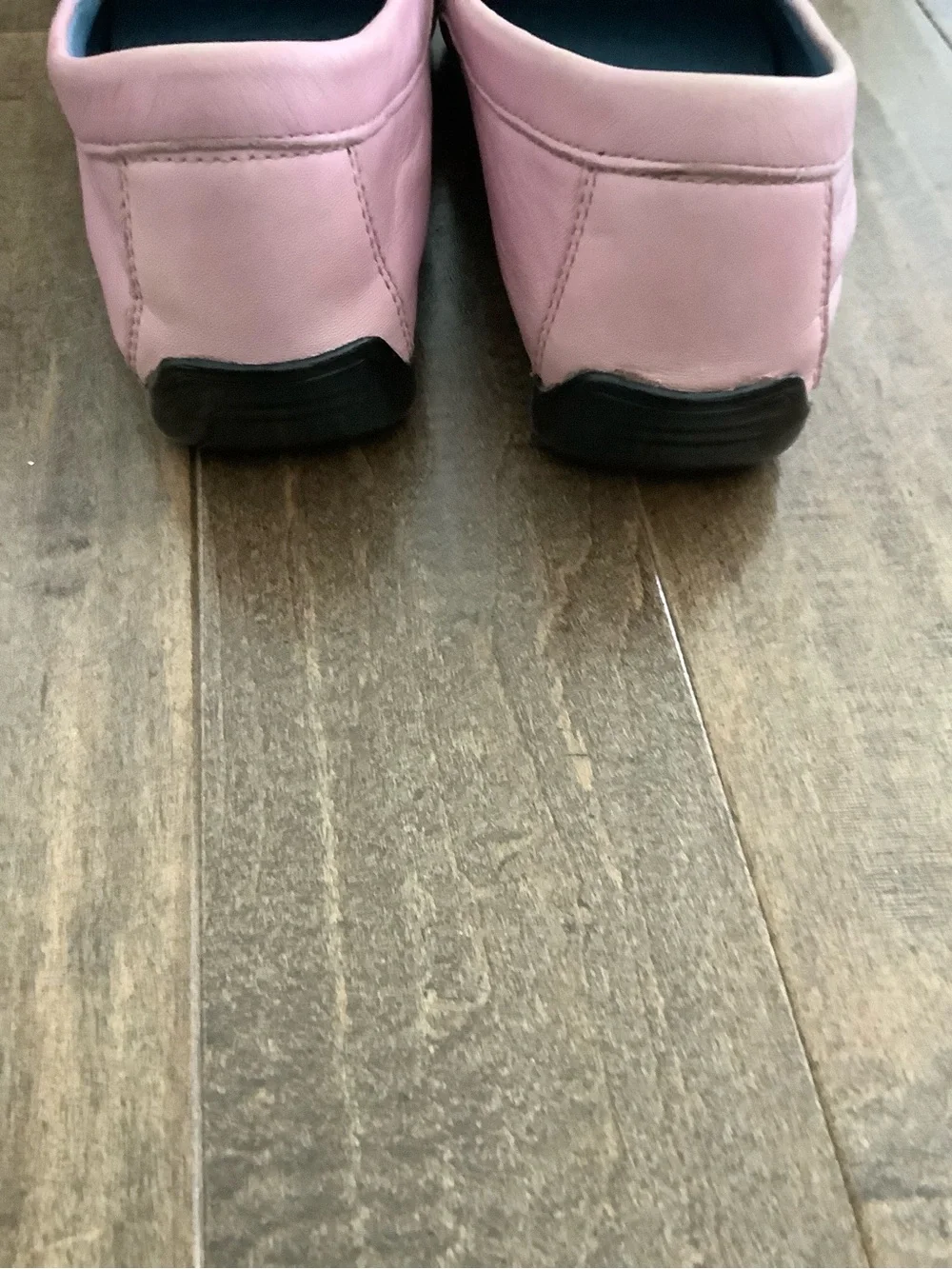 Women's Pink Woven Leather Loafers with Gold Bit Accent